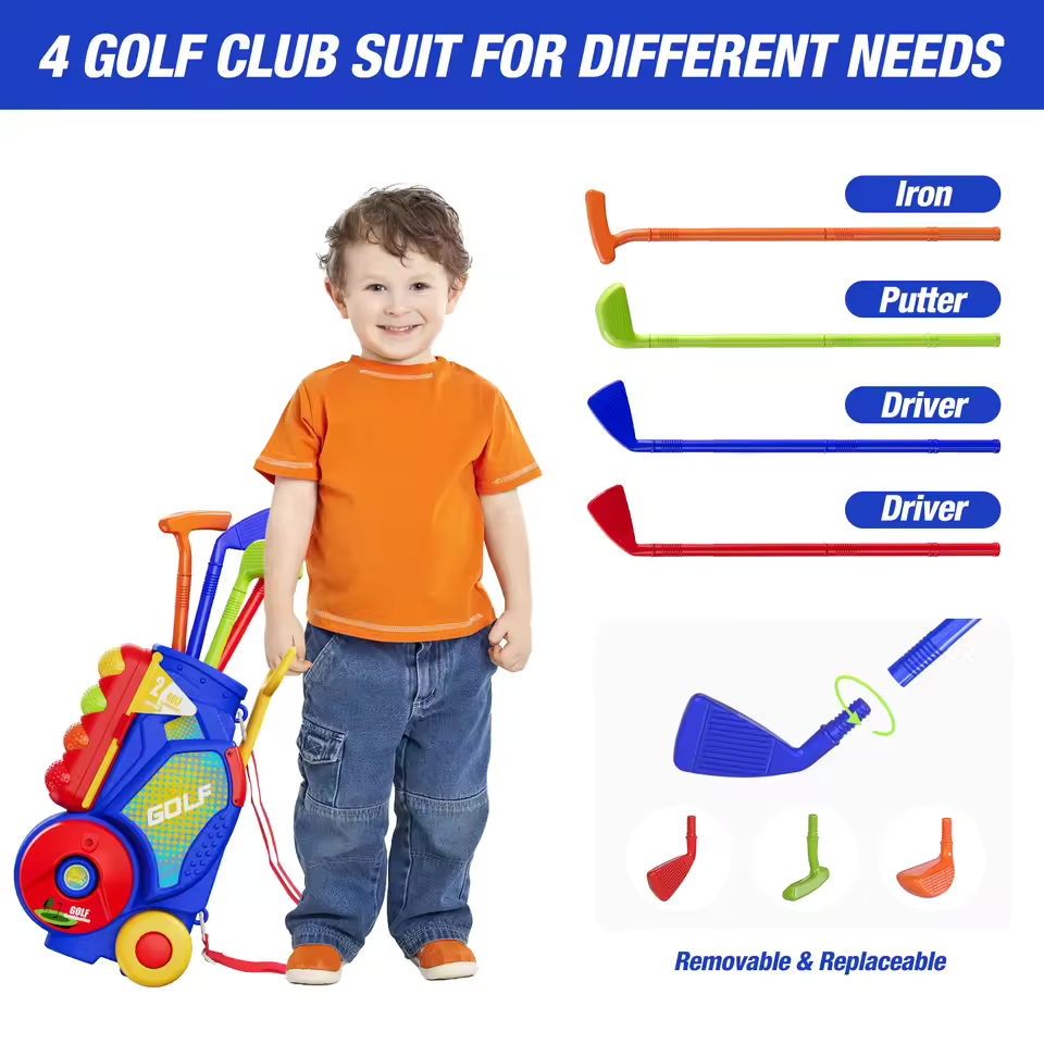 Toddler Golf Set with Clubs & Balls